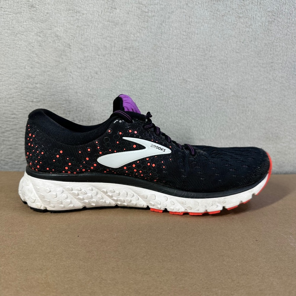 Brooks Glycerin 17 Running Shoes Womens 7.5 Black Purple Pink Athletic Sneakers - Picture 2 of 9